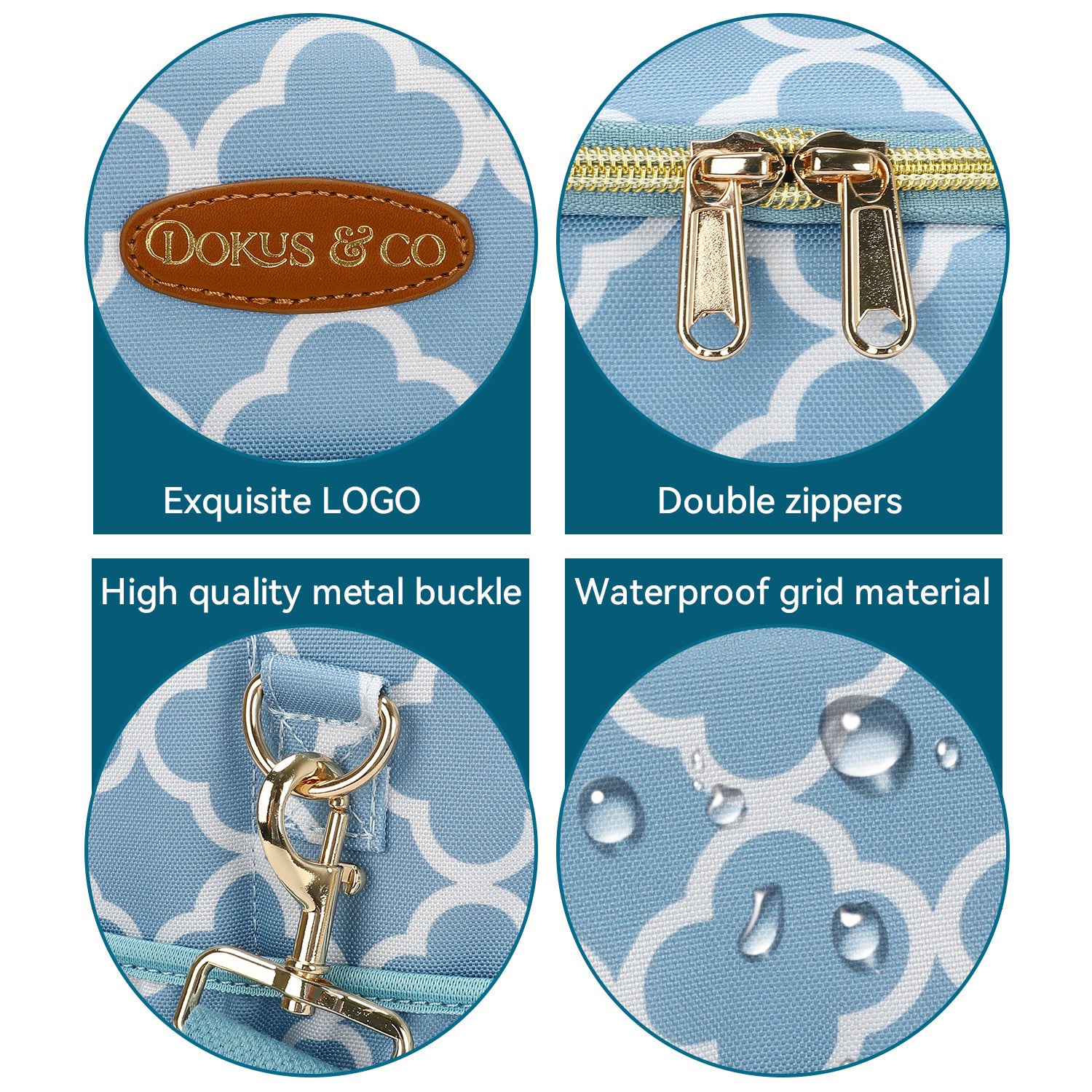 Le Voyager Large Diaper Tote - Ocean Blue