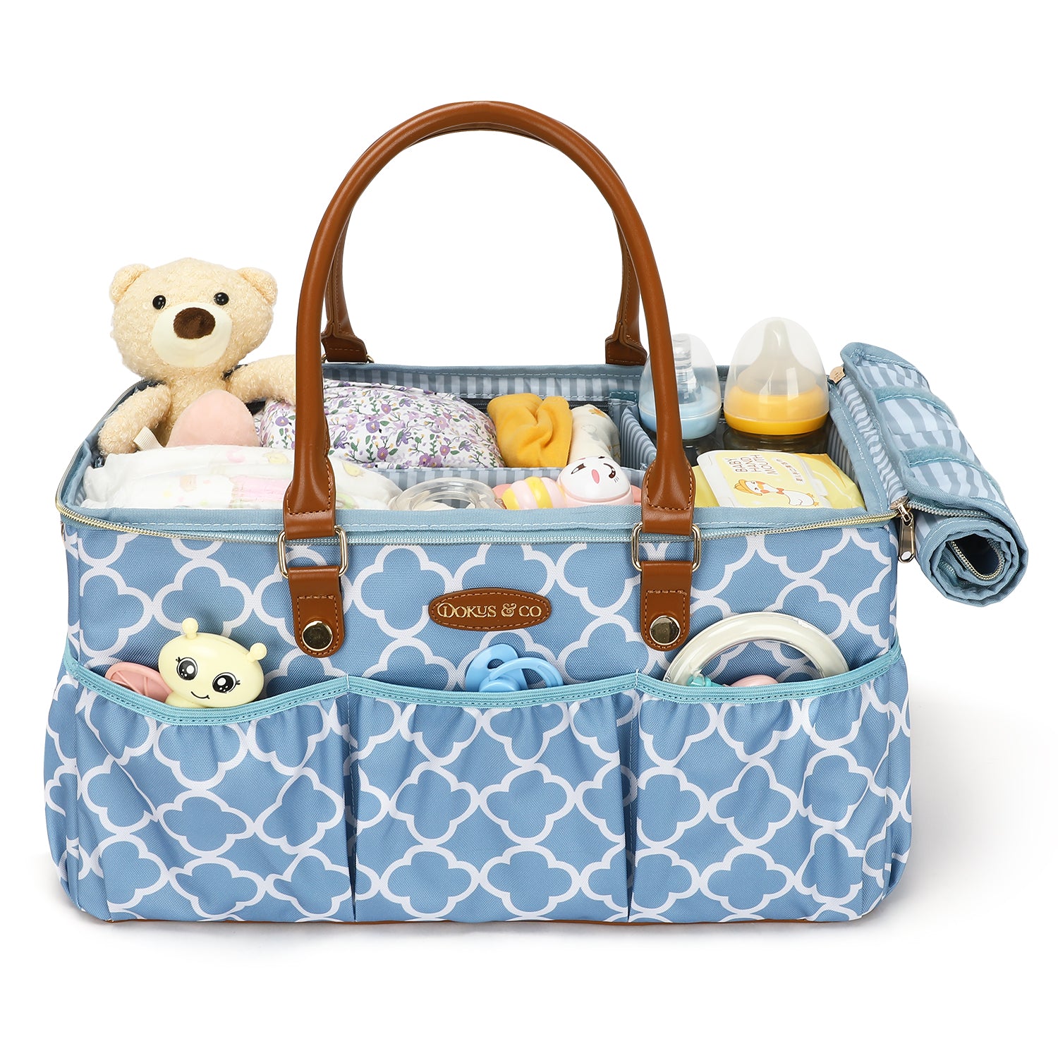 Le Voyager Large Diaper Tote - Ocean Blue
