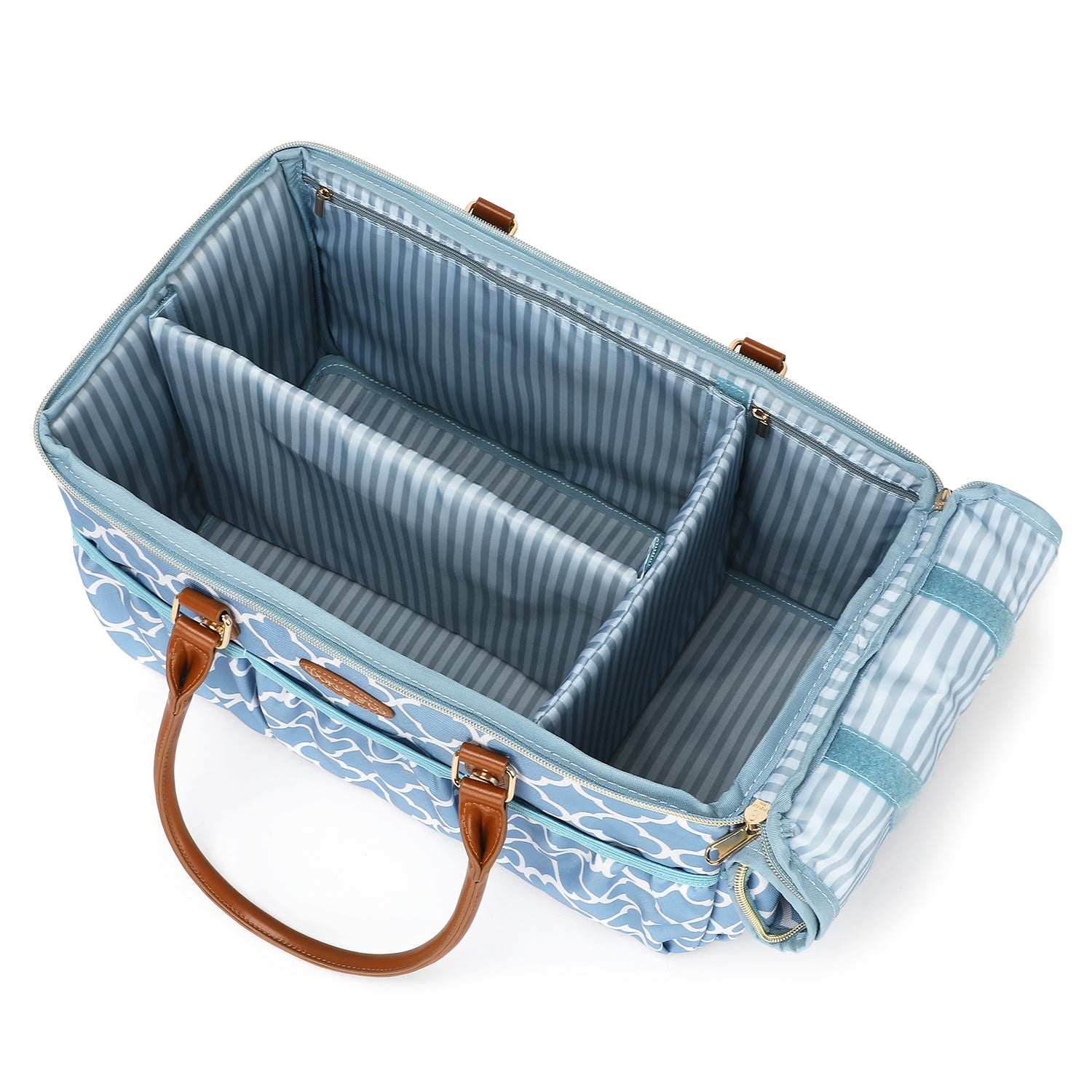 Le Voyager Large Diaper Tote - Ocean Blue